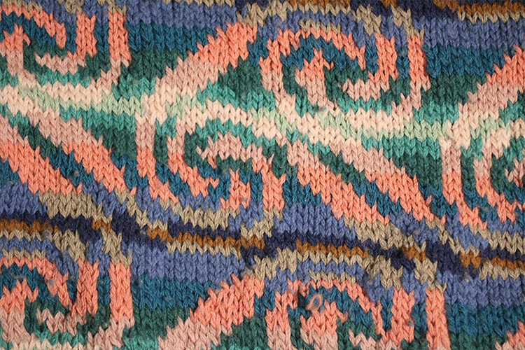 A knitted pattern