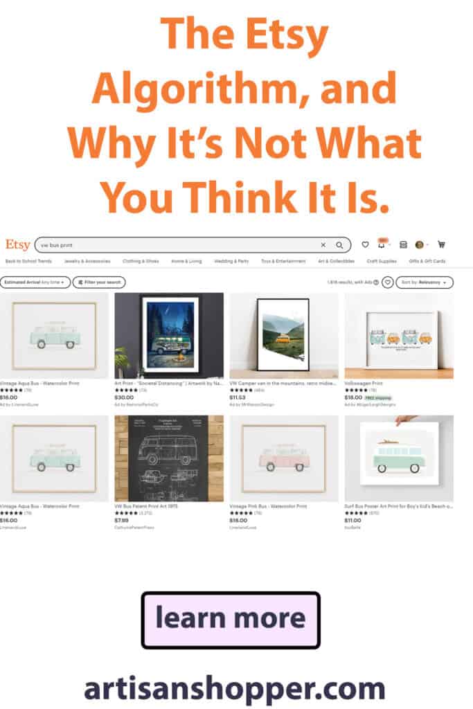 The etsy algorithm and why its not what you think it is
