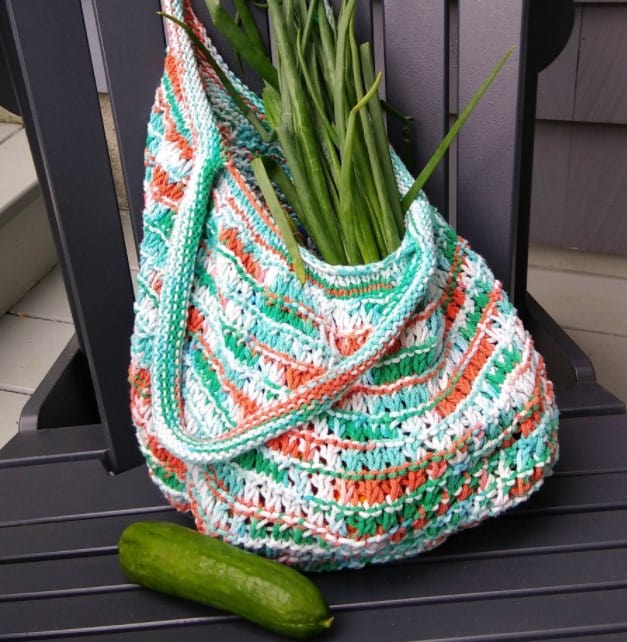 knitted market bag