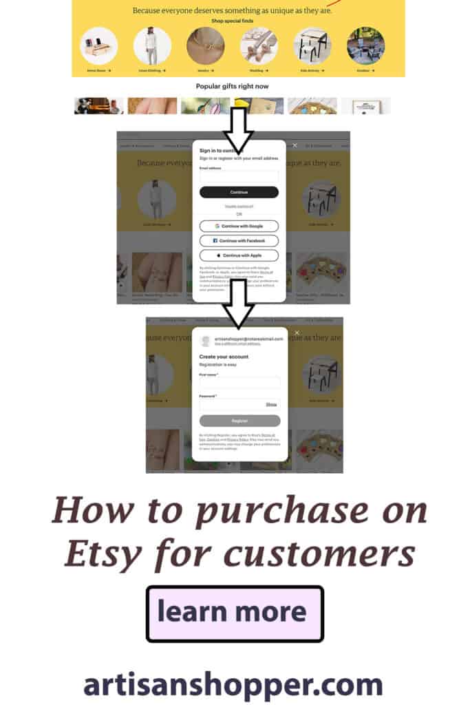 how to purchase on etsy tips for customers