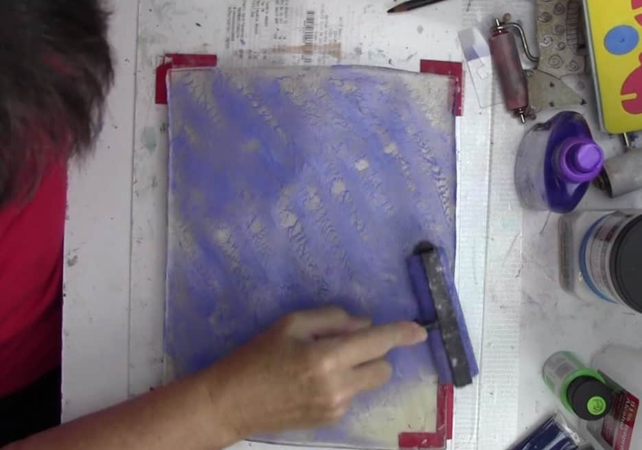 inking a gel plate