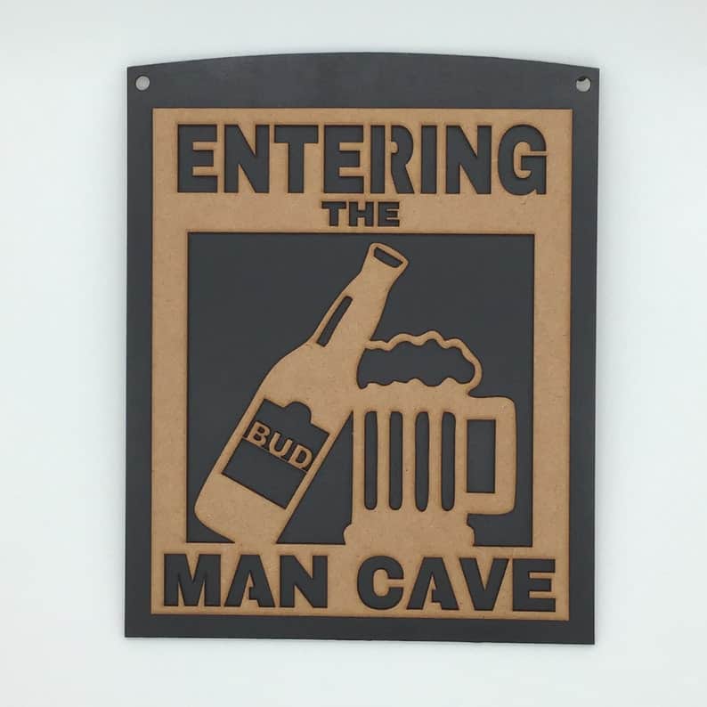 man cave wood sign