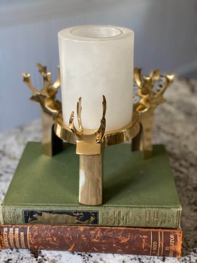 vintage reindeer candle holder
