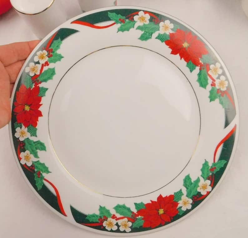 vintage christmas plate