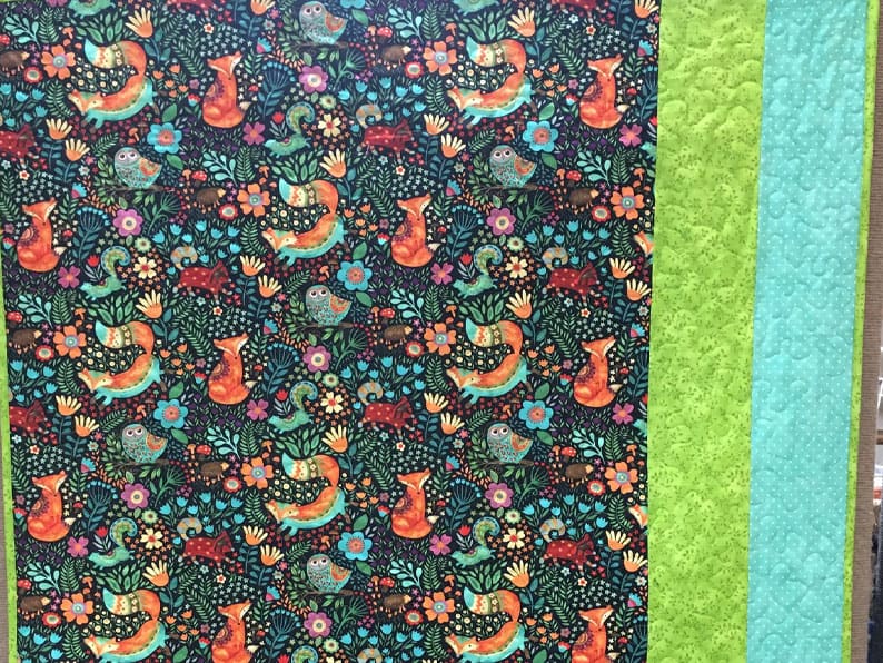 Gender neutral baby quilt by Karen Colbert of Tahoe Quilts