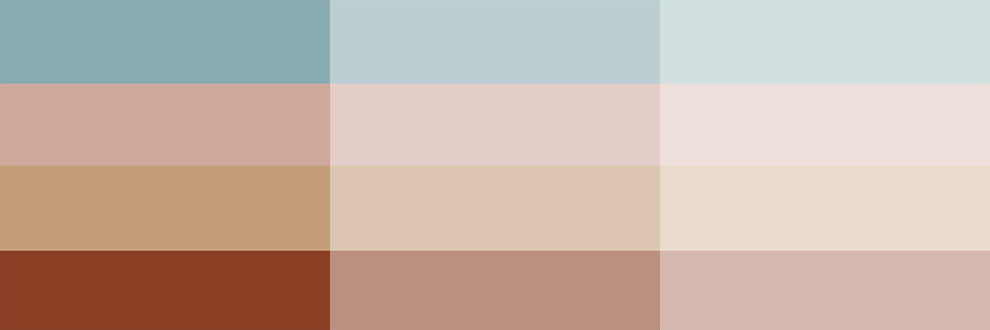Gender neutral baby blanket colors shades of tan and blue