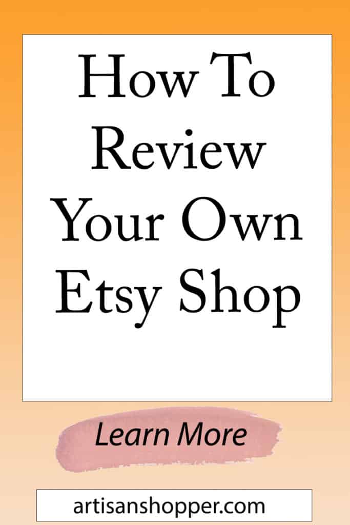how to review your own etsy shop