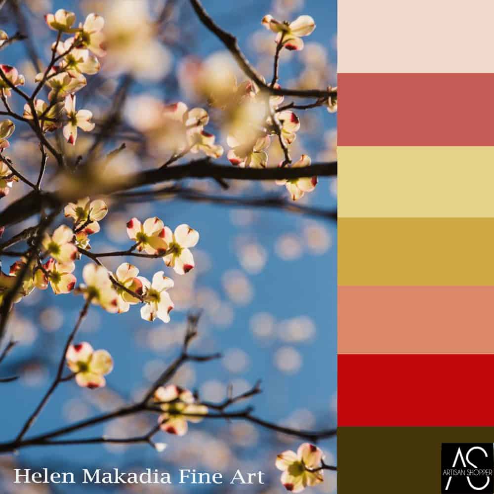 nature inspired color scheme dogwoods