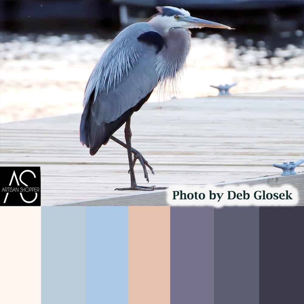 nature inspired color scheme heron