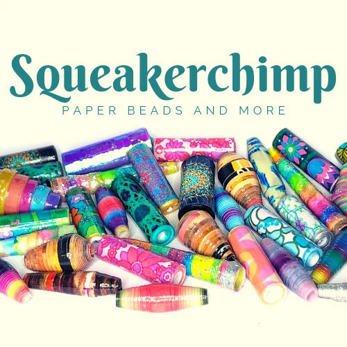 Squeakerchimp paper beads shop graphic