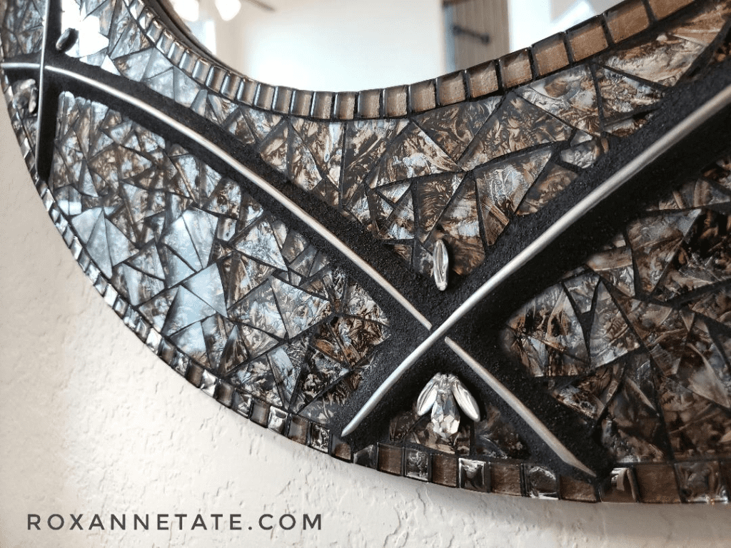 Detail of a mosaic mirror