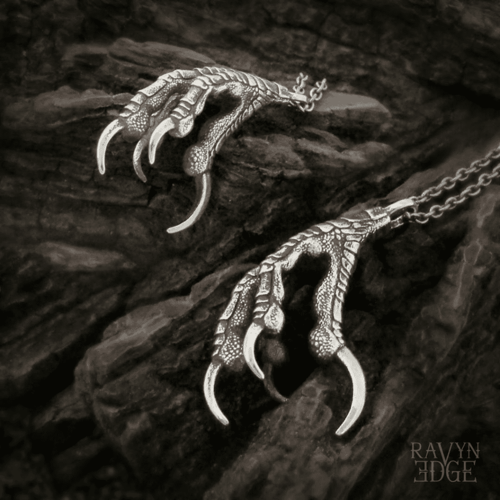 Silver claw pendant by Ravyn Edge