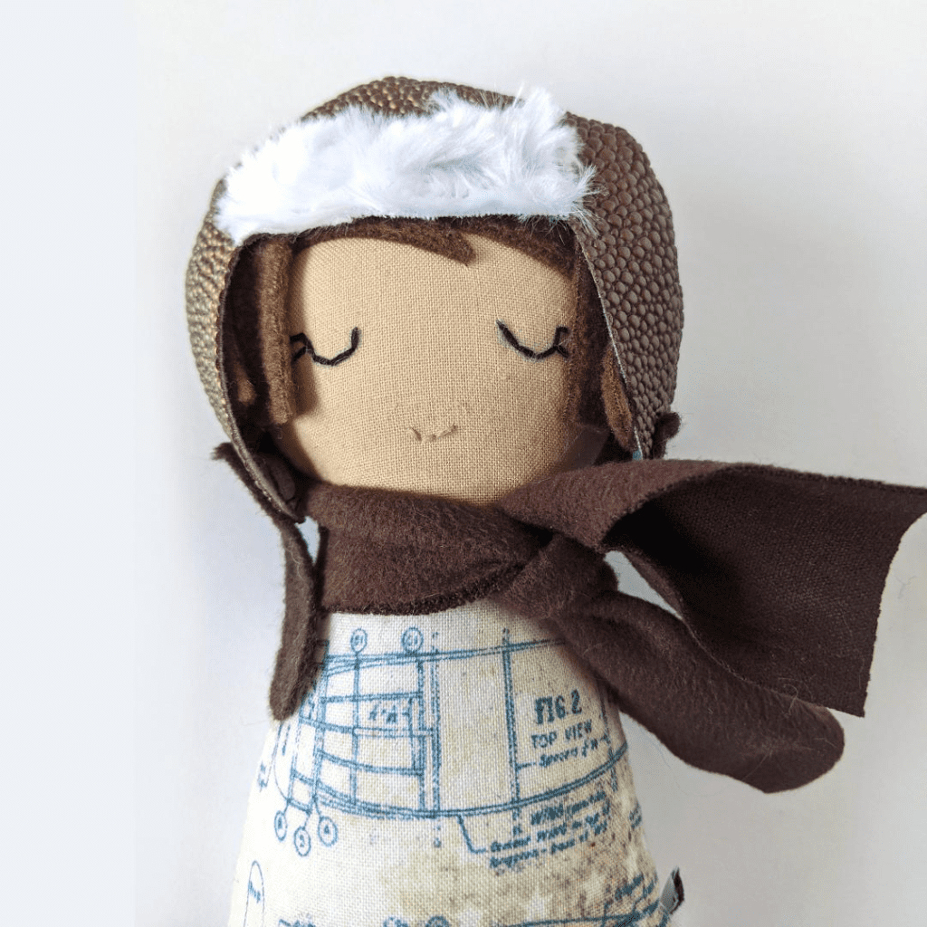 Handmade aviator doll by DaisySTEMshop