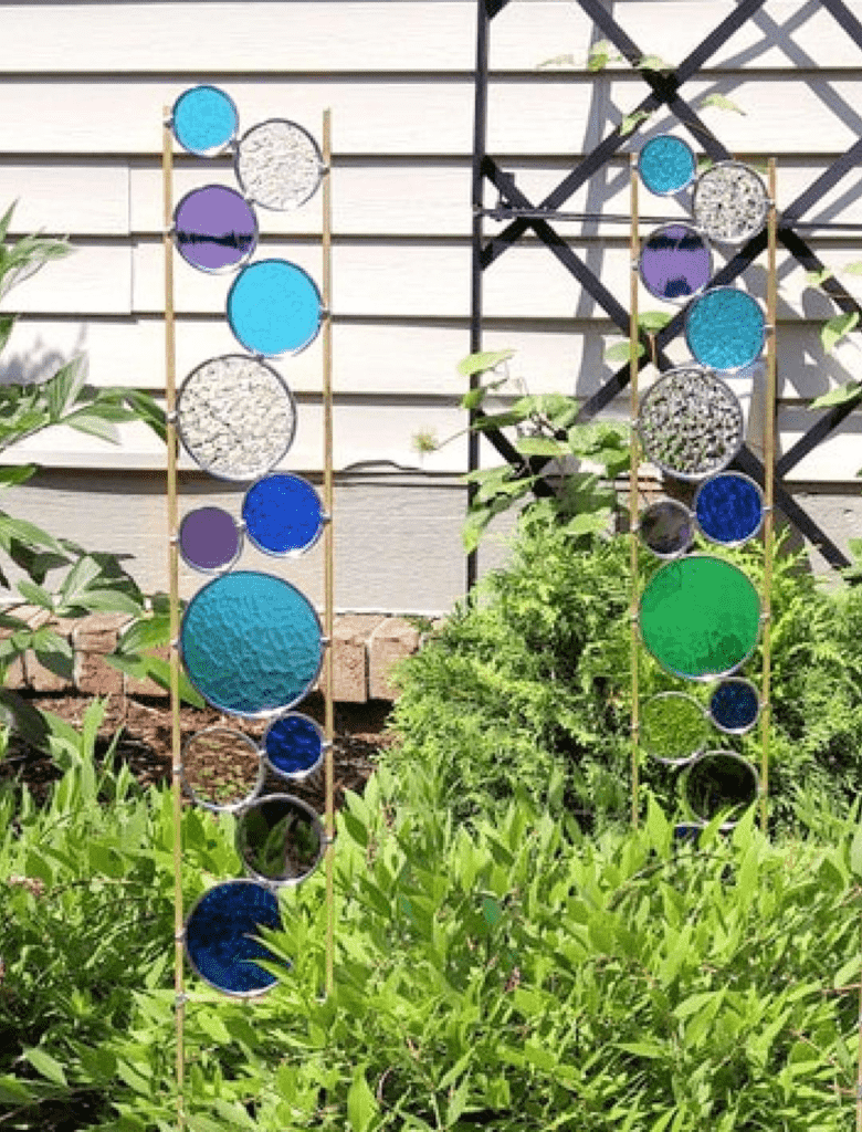 Handmade glass garden decor