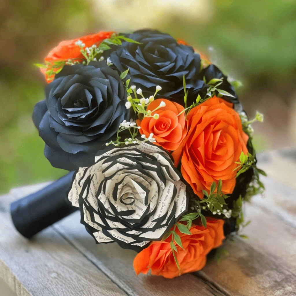 Paper bouquet by Diana of Knotted Leaf Weddings