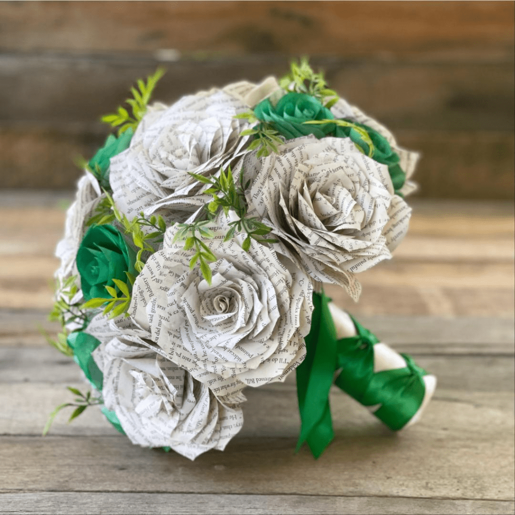 Papper flower bouquet by Diana of Knotted leaf Weddings