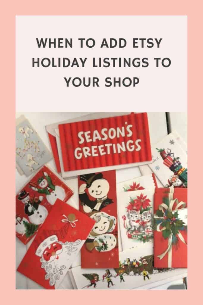 When to add holiday listings to your Etsy shop