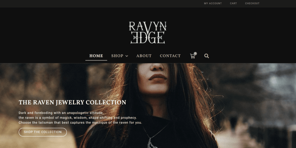 RavynEgde website homepage