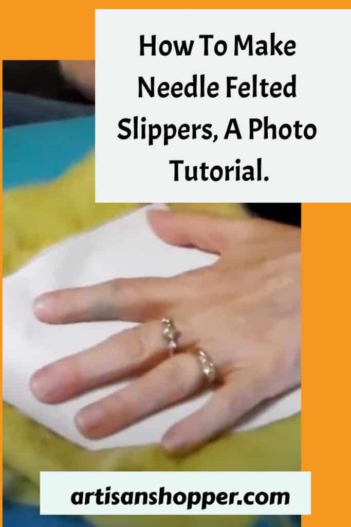 how to make needle felted slippers photo tutorial