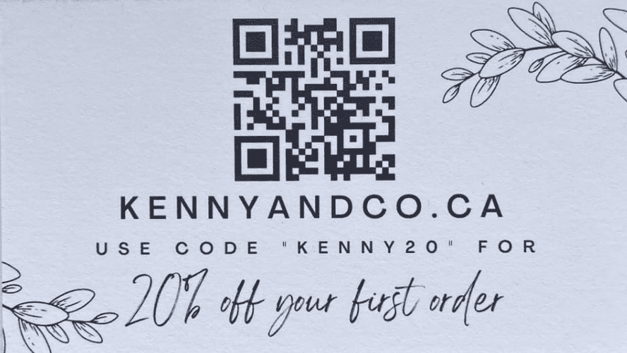 Kenny and co business card front