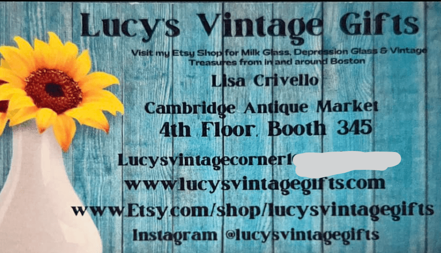 lucy's vintage gifts business card