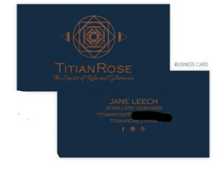 titian rose business card