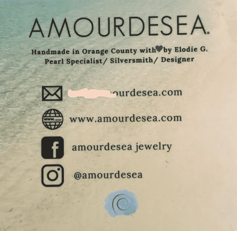 amour de sea business card