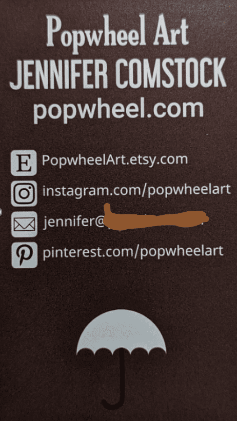 popwheel art business card