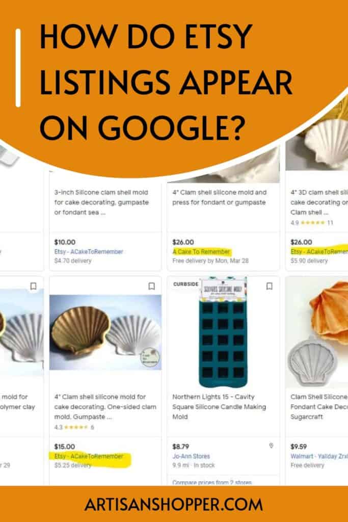 How do Etsy listings appear on google?
