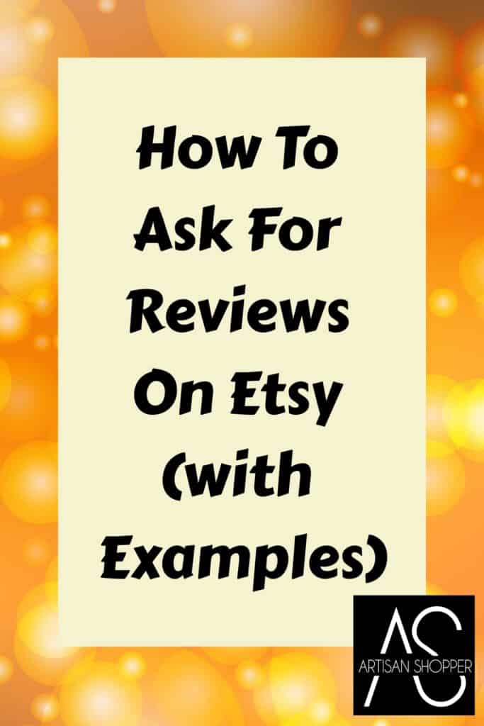 How to ask for reviews on Etsy with examples