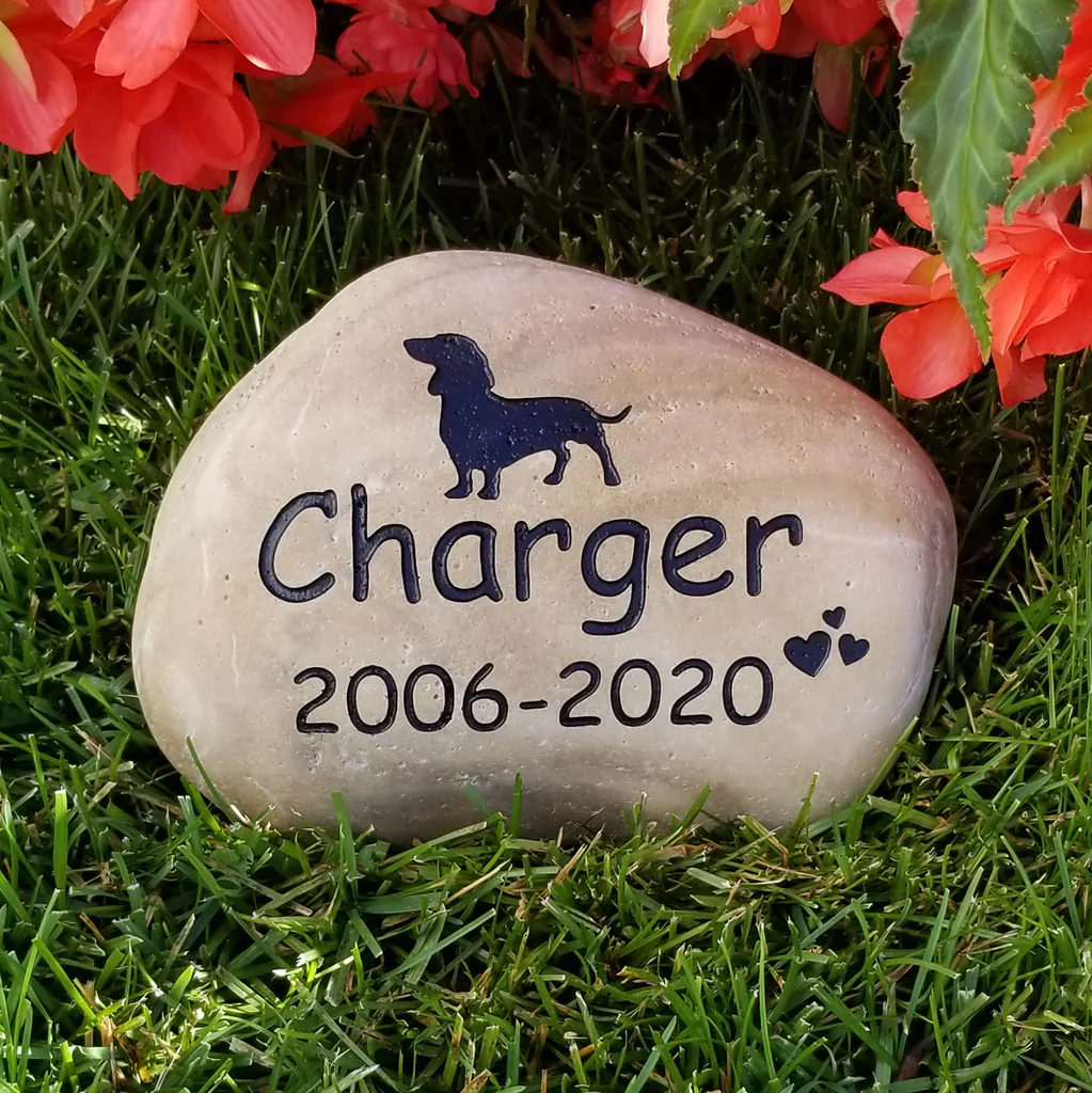 dog memorial stone