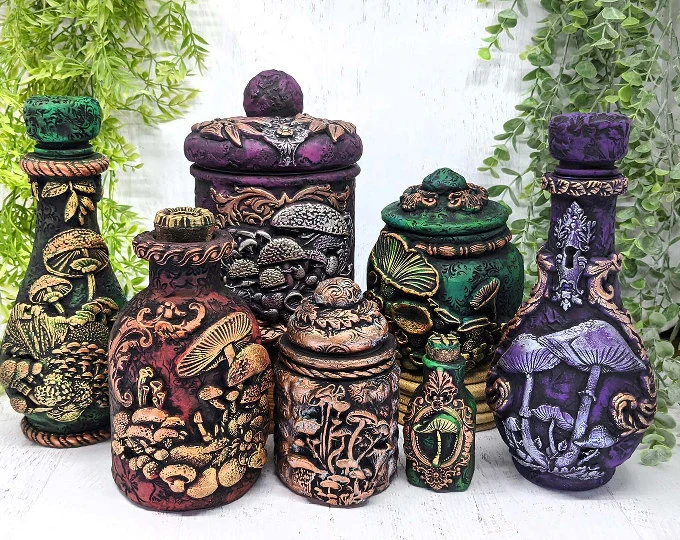 handmade apothecary jars
