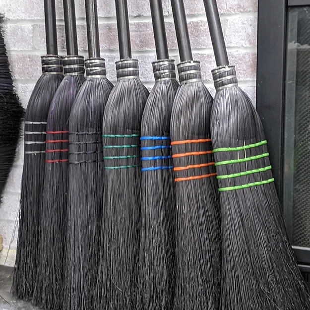 black broom