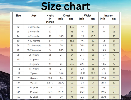 size chart graphic