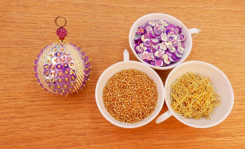 sequin and bead ornament kit