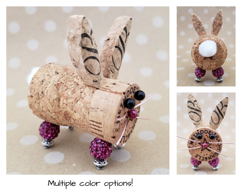 rabbit made from corks