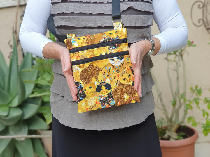cat pattern purse