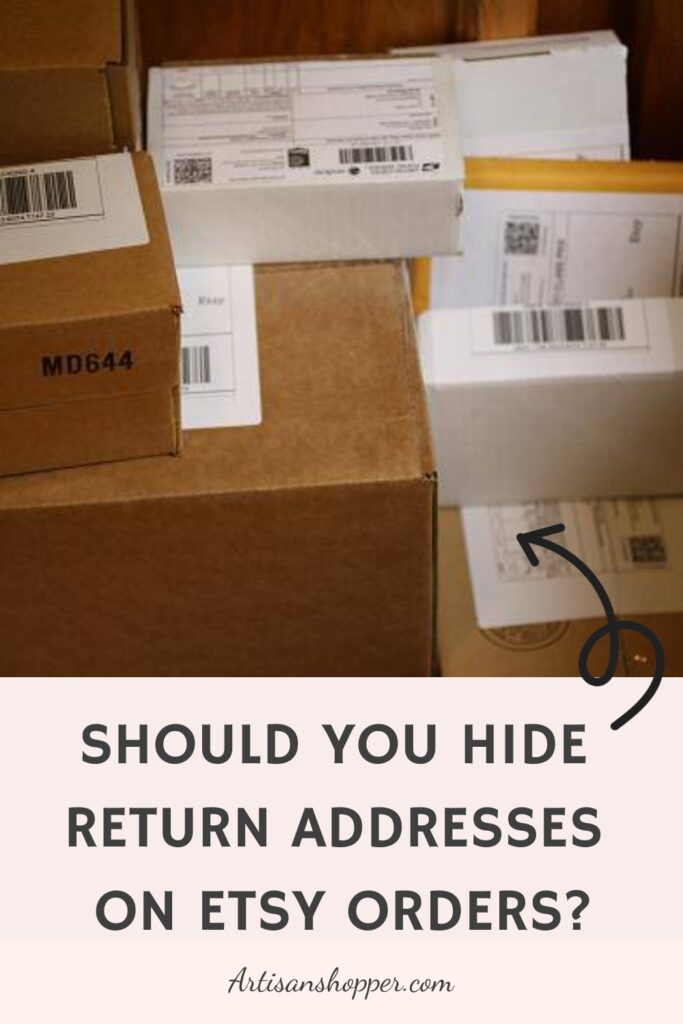 should you hide return addresses on etsy shipping labels