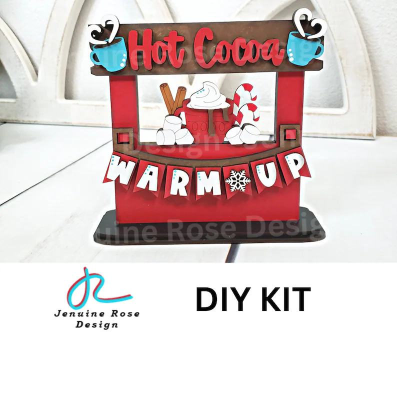 wood craft kit hot cocoa stand