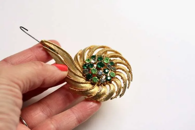 Vintage jewelry Christmas ornament