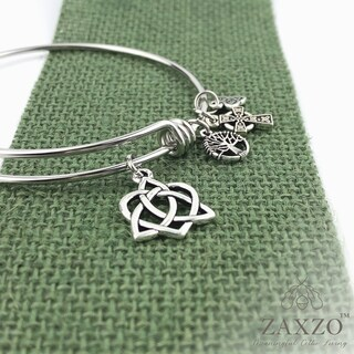 Celtic sister bracelet with charms