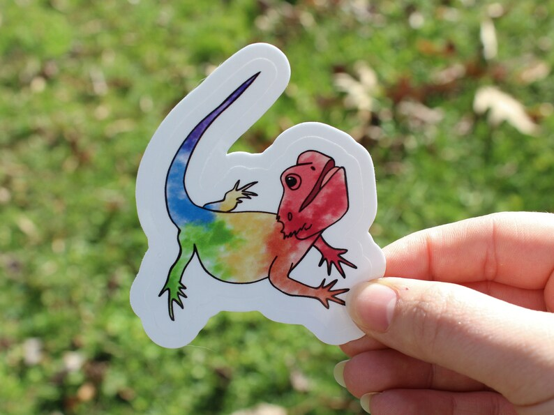 rainbow lizard sticker