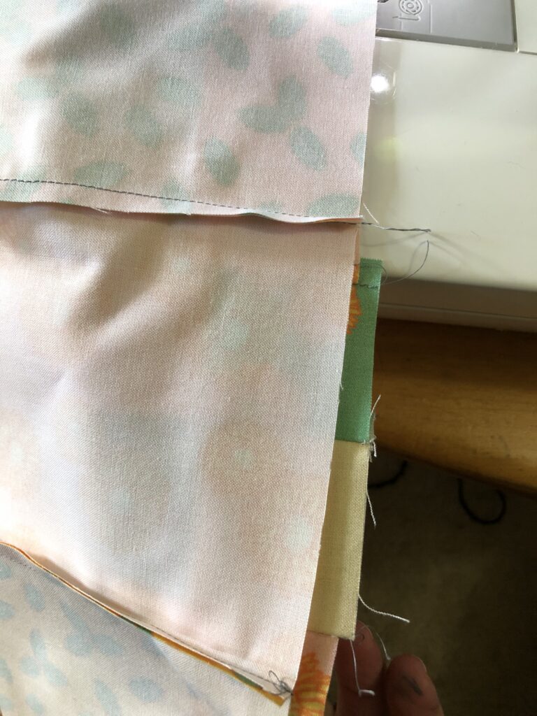 Uneven edges on the quilt top and border