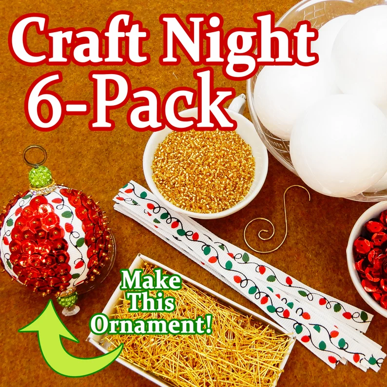 craft night six pack to make ornaments