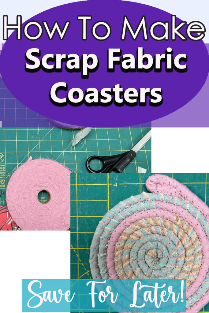 How to make scrap fabric coasters