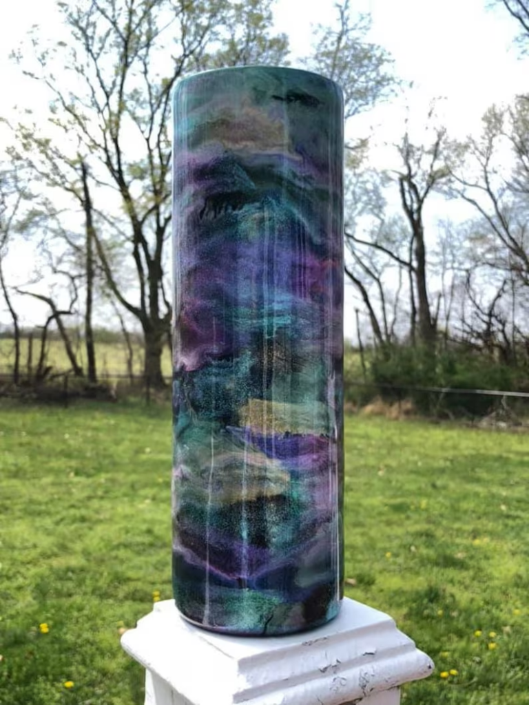 Galaxy pattern iridescent tumber