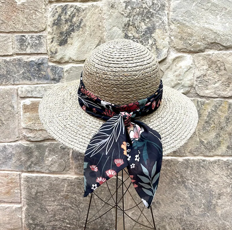 scarf on a summer hat