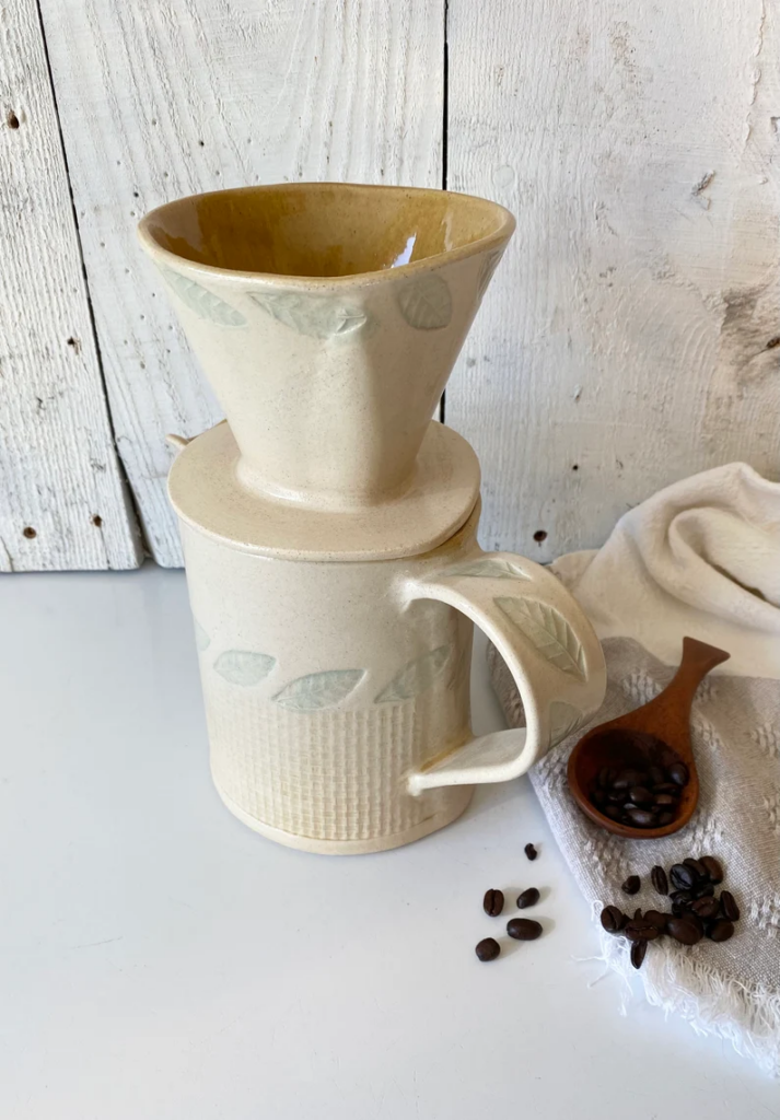 ceramic pour-over coffee set
