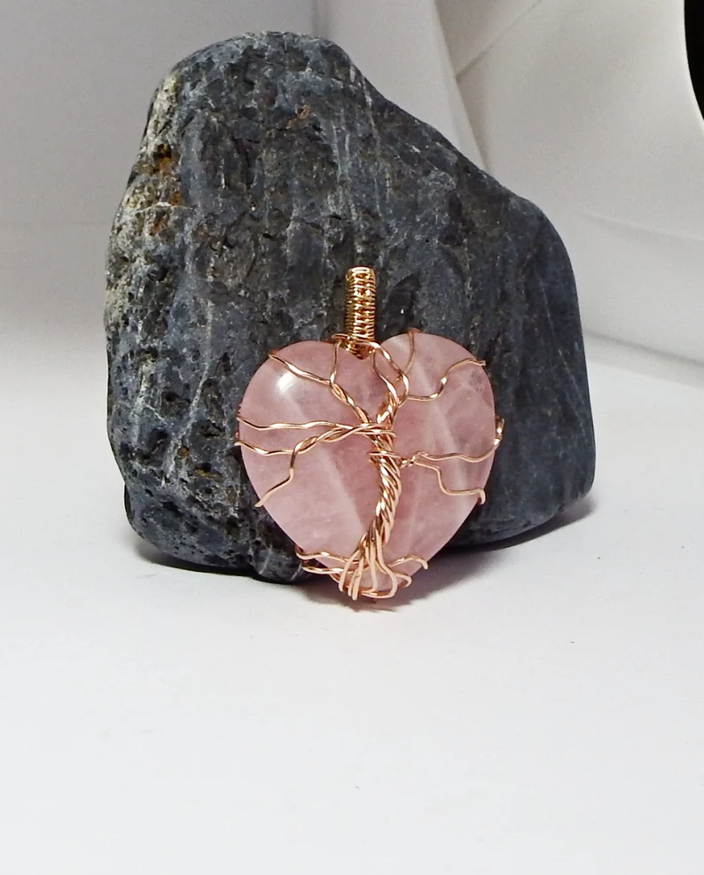 wire wrapped pendant necklace